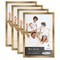 Pack of 4 Metallic Bronze Picture Frames | Solid Wood | UV-Resistant Acrylic | Easy Gallery Wall Setup